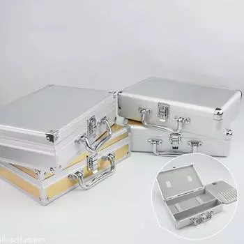 Высокая косметика Косметические ящики для инструментов Ресницы Дамы Портативный профессиональный косметический кейс для путешествий Жесткий пустой чемодан для инструментов Вместимость серебряный