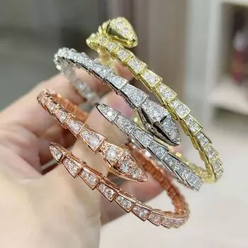 Высокая мода, легкая роскошь, геометрический узел, браслет с высоким узлом, модный браслет в форме косточки из циркония с открытым ртом one size(16-22CM)