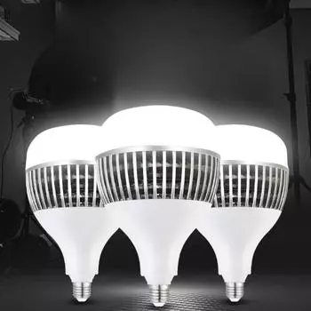 Высокая мощность 220 В 50/80 Вт E27 E40 светодиодные лампочки ультра яркие лампы энергосберегающие 50W-E27 cool чёрный