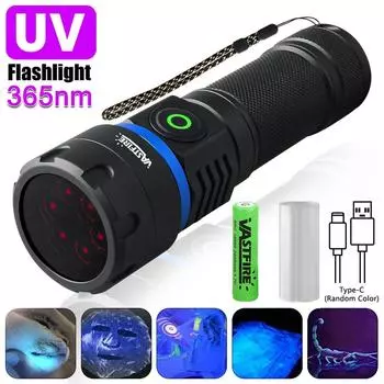 Высокая мощность 6 светодиодов 365 нм УФ-фонарик перезаряжаемый фонарь отверждающий маркер для пятен кошек собак деньги скорпион флуоресцентная контрольная лампа фонарь