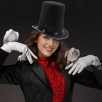 Высокая шляпа фокусника, высокая шляпа британского черного джазового цилиндра, мужская и женская шляпа придворного джентльмена, плоская фетровая шляпа для выступлений, ролевых игр, Рождества синий