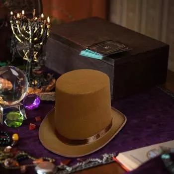 Высокая шляпа фокусника, высокая шляпа британского черного джазового цилиндра, мужская и женская шляпа придворного джентльмена, плоская фетровая шляпа для выступлений, ролевых игр, Рождества кофейный