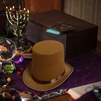 Высокая шляпа фокусника, высокая шляпа британского черного джазового цилиндра, мужская и женская шляпа придворного джентльмена, плоская фетровая шляпа для выступлений, ролевых игр, Рождества чёрный