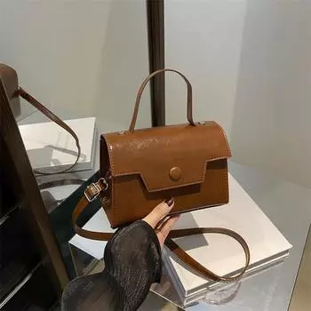 Высокая стоимость Маленькая сумка женская сумка модная сумка через плечо весна и лето простая портативная маленькая квадратная сумка коричневый