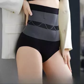 Высокая талия бедра лифтинг боди-шейпер трусы модное хлопковое антибактериальное нижнее белье сексуальное нижнее белье L чёрный