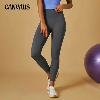 Высокая талия Подтяжка бедер Узкие спортивные штаны Необрезанные телесные штаны для йоги Брюки для бега с подтяжкой живота S чёрный