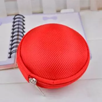 Высокая твердость, круглая молния, наушники, портмоне для хранения, сумка-органайзер оранжевый