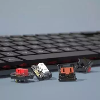 Высокая ультратонкая клавиатура с низким RGB-подсветкой Мини механическая клавиатура Переключатели механическая клавиатура navy blue-low profile