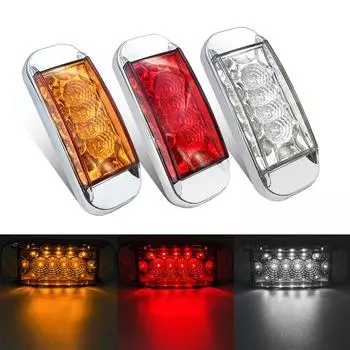 Высокая видимость 16 светодиодных боковых фонарей для грузовиков Прочный водонепроницаемый боковой фонарь Быстрое мигание для четких сигналов направления красный