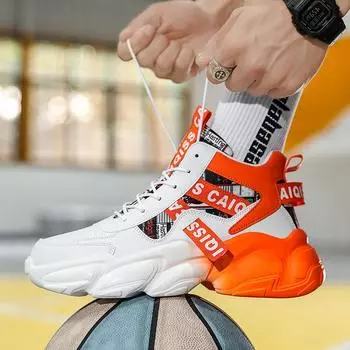 Высокие баскетбольные кроссовки для мужчин. Новые мужские спортивные кроссовки для бега и отдыха на мягкой подошве с добавлением кульминации. 36