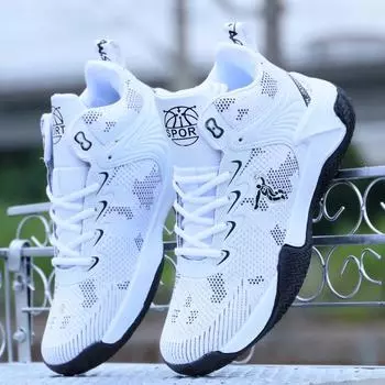 Высокие баскетбольные кроссовки, мужская обувь, новые летние дышащие мужские кроссовки с высокой челкой, дезодорант, износостойкая нескользящая спортивная обувь 38