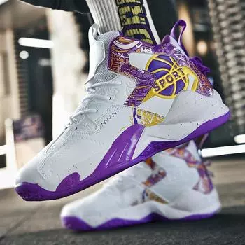 Высокие баскетбольные кроссовки, новые осенние кроссовки для бега, мужские кроссовки для тренировок на площадке 36