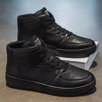 Высокие белые туфли, новые мужские дышащие туфли, мужские студенческие трендовые спортивные туфли на платформе, повседневные туфли для сноуборда 39