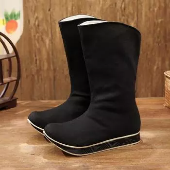 Высокие ботинки для боевых искусств в стиле ханьфу: Мужская обувь на толстой подошве для свадеб и офицерского костюма Цзиньивэй Size 40