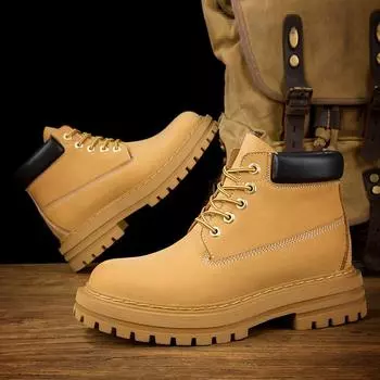 Высокие ботинки Martin для пары, ретро-инструменты, универсальные мужские уличные ботинки на толстой подошве из ревеня, британские короткие ботинки для повседневного ношения 35