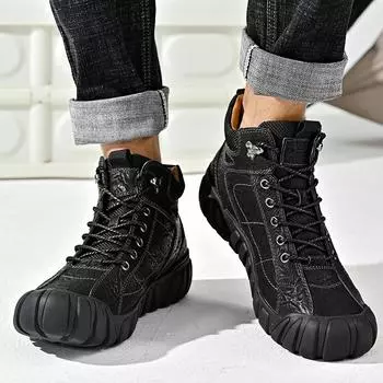 Высокие ботинки Мужские ботинки Универсальные мужские ботинки Нескользящие мужские ботинки для пустыни Швейные ботинки Ботинки для походов на открытом воздухе 38