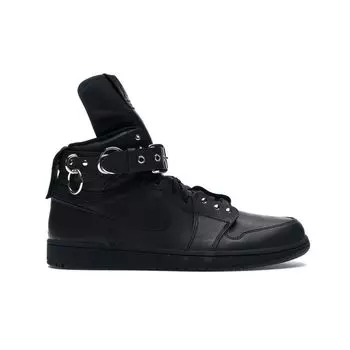Высокие черные кроссовки унисекс Comme des Garons x Air Jordan 1 Retro Strap CN5738-001