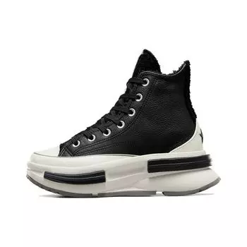 Высокие черные кроссовки унисекс Converse Run Star Legacy CX на платформе из шерпа Egret Origin-Story A05524C 45