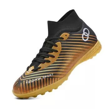 Высокие длинные гвозди измельчённые гвозди бесшовные мушки плетение студенческие взрослые мальчики газон тренировочные футбольные бутсы 35