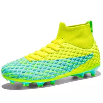 Высокие футбольные бутсы унисекс с длинными ногтями, высокие эластичные носки, детские футбольные бутсы 35 розы красного/чёрный