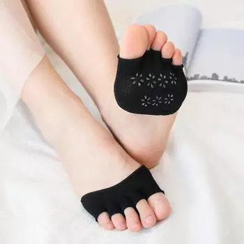 Высокие каблуки для девочек с разрезом на носке летние женские носки носки до середины ладони невидимые носки nude-Full toe