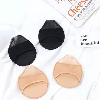 Высокие каблуки Противоскользящие женские летние носки для женщин Невидимые носки Носки для ног Стельки для передней части стопы чёрный