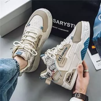 Высокие кроссовки на толстой подошве, студенческая модная спортивная обувь, весенние и осенние новые цветовые сочетания для увеличения высоты повседневной обуви. 39