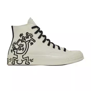 Высокие кроссовки унисекс Converse Keith Haring x Chuck 70 Cream Egret Black 171858C 35