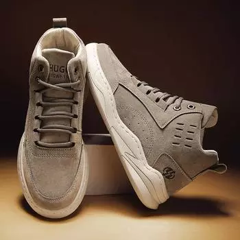 Высокие мужские модные повседневные нескользящие кроссовки на плоской подошве, мужские ботильоны, износостойкие спортивные короткие ботинки для мужчин 39