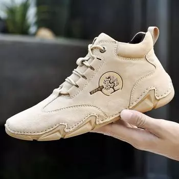 Высокие мужские повседневные кожаные туфли для активного отдыха 38