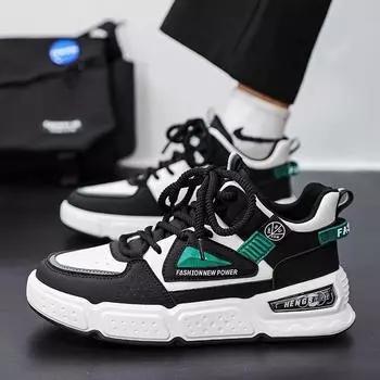 Высокие мужские туфли 2025 года, новые летние туфли на платформе, повседневные, модные, универсальные, нескользящие, мужские, баскетбольные, спортивные, модные туфли 39