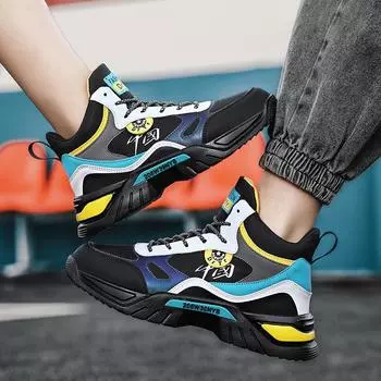 Высокие мужские туфли больших размеров для спорта и отдыха на осень и зиму, мужские туфли ins tide dad, корейская версия, универсальные кроссовки для студентов 36