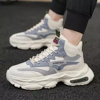 Высокие мужские туфли осень-зима 2024 новые модные молодежные спортивные и досуговые толстые подошвы увеличивают модную обувь Putian dad 39