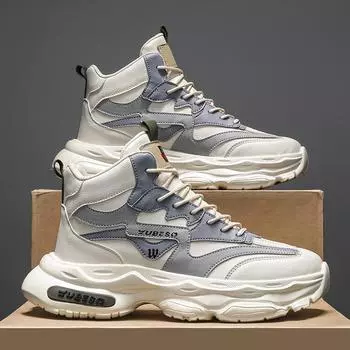 Высокие мужские туфли осень-зима 2024 новые модные молодежные спортивные и досуговые толстые подошвы увеличивают модную обувь Putian dad 39