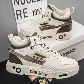 Высокие мужские туфли зима 2024 новые нишевые модные спортивные туфли для серфинга молодежная корейская версия универсальные повседневные туфли среднего размера 39