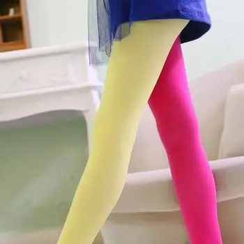 Высокие носки, детские двухцветные леггинсы, детские колготки для девочек, детские колготки, чулки в корейском стиле