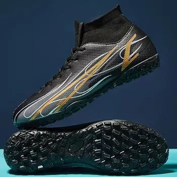 Высокие носки для молодежи и взрослых большого размера, амортизирующие, нескользящие, износостойкие, с короткими ногтями, футбольные кроссовки на открытом воздухе 35 синий