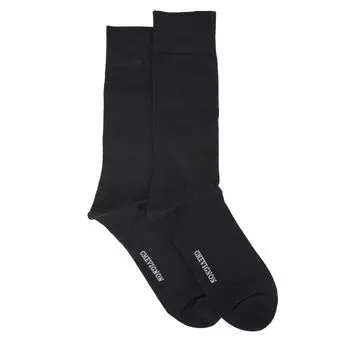 Высокие носки однотонные, 100% нить Edison Lisle Мужское CHEVIGNON 39/42 чёрный