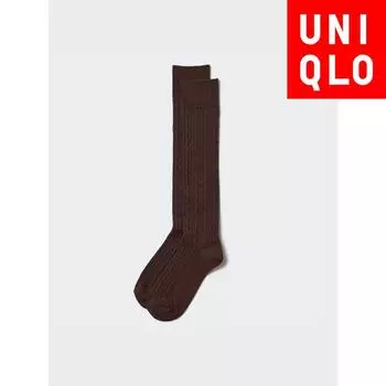 Высокие носки Uniqlo Japan Heattech 09 BLACK/2426