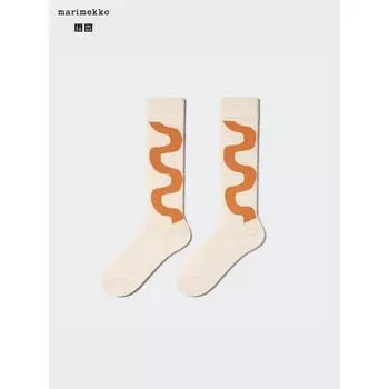 Высокие носки Uniqlo Japan Heattech 22 ORANGE/2325