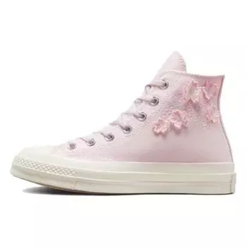 Высокие парусиновые кроссовки Converse 1970-х годов с вышивкой Cherry Blossom Розовые кроссовки унисекс A06221C 37