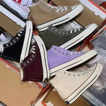 Высокие парусиновые туфли, универсальная студенческая женская обувь, повседневные классические мужские кроссовки с мягкой синей подошвой Rei Kawakubo 35