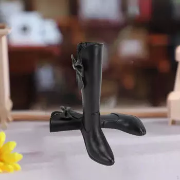 Высокие сапоги для фигурок 1/3, каблук 23 дюйма, шарнирные туфли для кукол чёрный