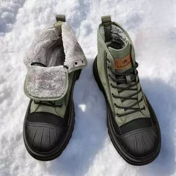 Высокие теплые зимние ботинки для мужчин, новинка из хлопковой обуви, модные толстые плюшевые зимние ботинки для мужчин, повседневные качественные нескользящие меховые 39