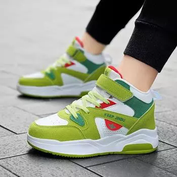 Высокие туфли детская обувь осень новая кожаная детская спортивная обувь мужская модная брендовая обувь для начальной школы повседневная обувь 39