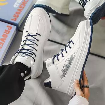 Высокие туфли для серфинга осень и зима новые студенческие туфли на платформе с увеличенным каблуком ретро спортивная обувь повседневная обувь молодежная обувь больших размеров мужская обувь 39