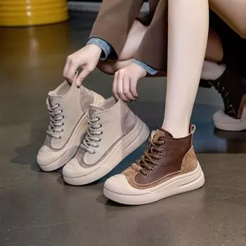 Высокие туфли Кроссовки на плоской подошве Повседневные кроссовки 35 абрикосовый