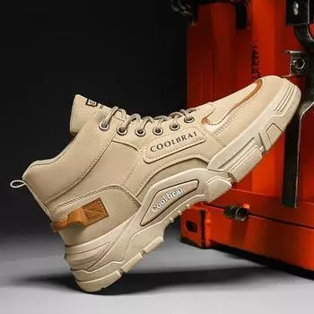 Высокие туфли, мужские ботинки, модная рабочая одежда в корейском стиле интернет-знаменитостей, короткие ботинки, спортивные кроссовки 39 хаки