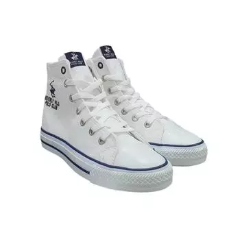 Высокие женские кроссовки из светлого льна Beverly Hills Polo Club с анатомической структурой