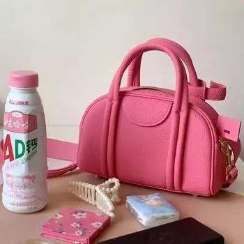 Высокие женские сумки-тоут в форме подушки, одно плечо, сумка подмышкой, узор личи, застежка-молния, портативные сумки-мессенджеры S чёрный